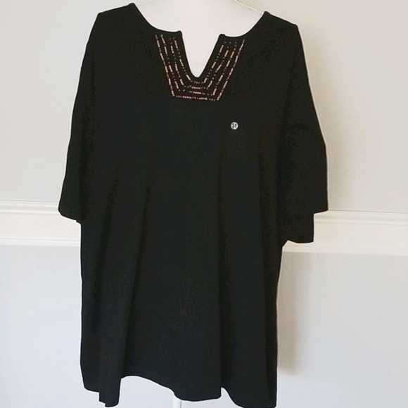 Liz & Me Tops - Liz & Me Essentials Top with beaded neckline